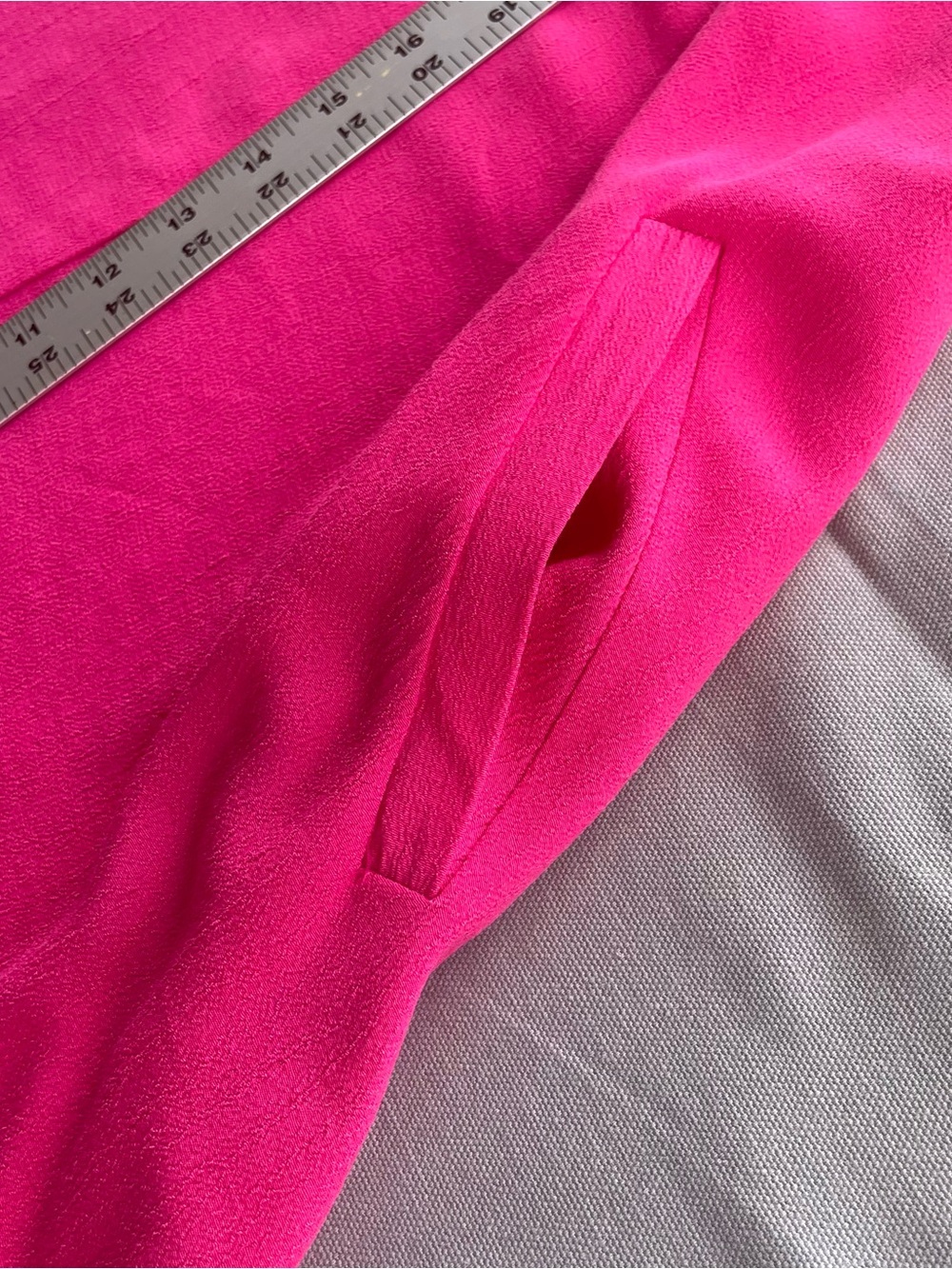 Linea Louis Dell'Olio top size XL hot pink elbow-sleeve swing tunic flowy GUC - Picture 8 of 11